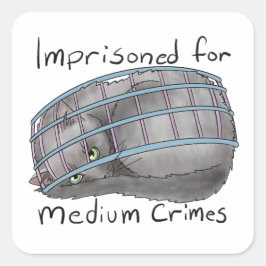 Mittlere Straftaten Quadratischer Aufkleber