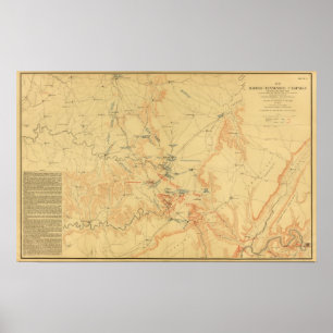 Mittlere Tennessee-Kampagne Poster