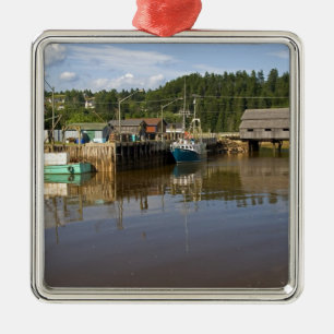 Mittlere Tide an der Bay of Fundy in St. Martins, Ornament Aus Metall