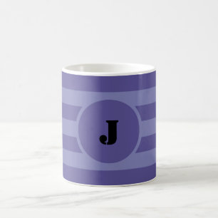 Mittlere und helle lila Streifen Kaffeetasse