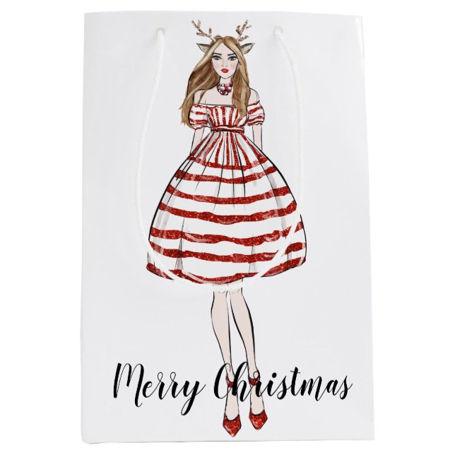 Mittlere Weihnachtsgeschenktasche Mittlere Geschenktüte (Vorderseite)