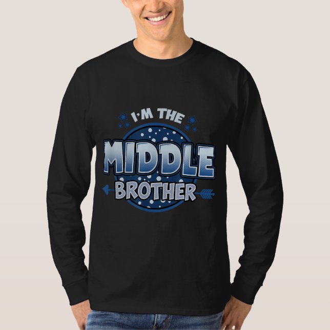 Mittlerer Bruder Geschwister Mittelkind T-Shirt (Vorderseite)