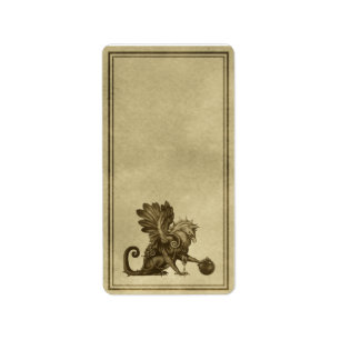 Mittlerer Griffon Apotheker-Aufkleber Adressaufkleber