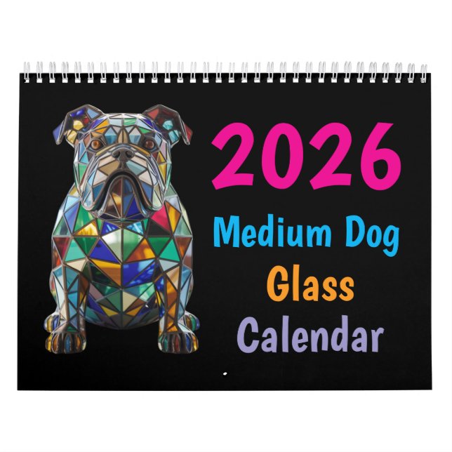 Mittlerer Hund Glas Kalender (Titelbild)