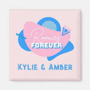 Mittlerer Individuelle Name "Roomies Forever" Retr Magnet