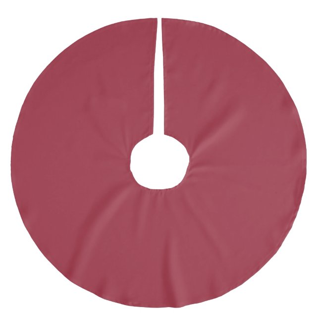 Mittlerer Kardinal Rot-Solid-Farbe Polyester Weihnachtsbaumdecke (Vorderseite)