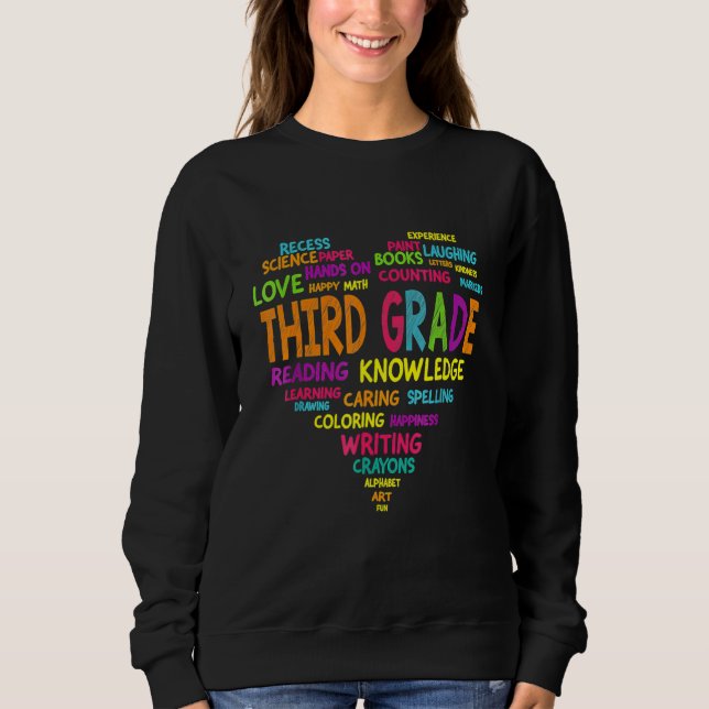 Mittlerer Lehrer der dritten Klasse Sweatshirt (Vorderseite)