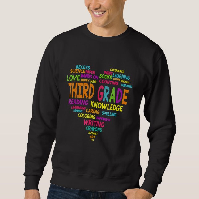 Mittlerer Lehrer der dritten Klasse Sweatshirt (Vorderseite)