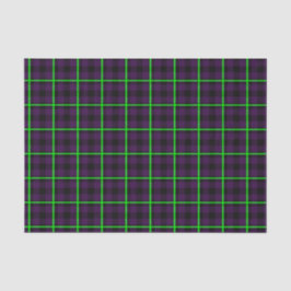 Mittlerer Lila Neon grüner Tartan 01 Seidenpapier