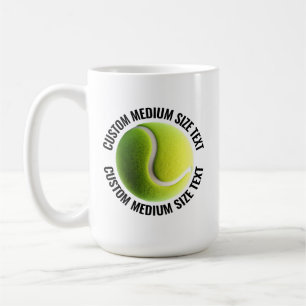 Mittlerer Personalisierter Text Tennisball 425 g B Kaffeetasse