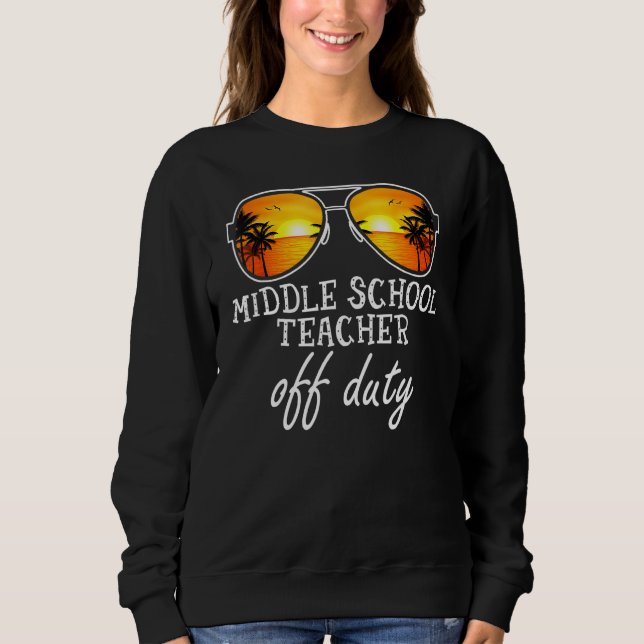 Mittlerer Schullehrer - Sonnenbrille gestern Abend Sweatshirt (Vorderseite)