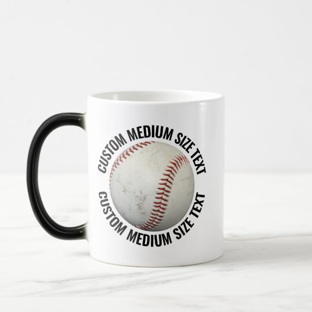 Mittlerer Text & Baseball 325ml Maßgeschneiderter  Verwandlungstasse (Links)