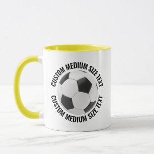 Mittlerer Text GELB Combo 11oz Benutzerdefinierter Tasse