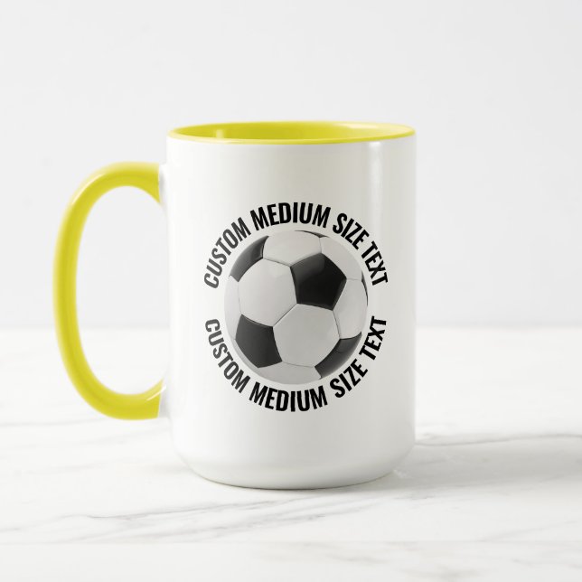 Mittlerer Text GELB Combo 15oz Benutzerdefinierter Tasse (Links)