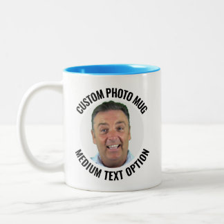 Mittlerer Text L BLAU Zweifarbig Personalisierte F Zweifarbige Tasse
