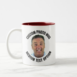 Mittlerer Text MAROON Zweifarbig Personalisierte F Zweifarbige Tasse