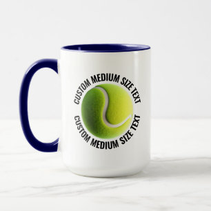 Mittlerer Text NAVY BLAU Kombination 15oz Individu Tasse