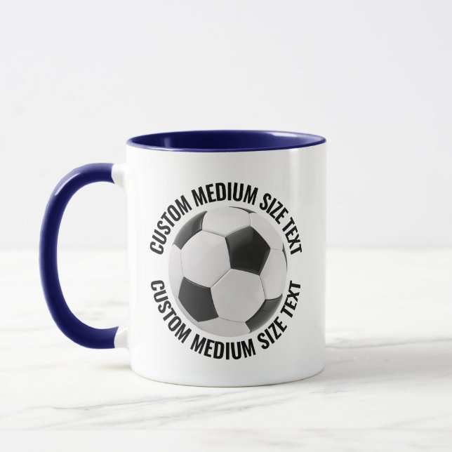 Mittlerer Text NAVYBLAU Kombination 11oz Individue Tasse (Links)