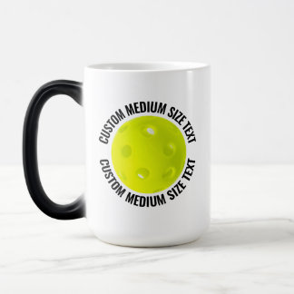 Mittlerer Text & Pickleball 15oz Benutzerdefiniert Verwandlungstasse