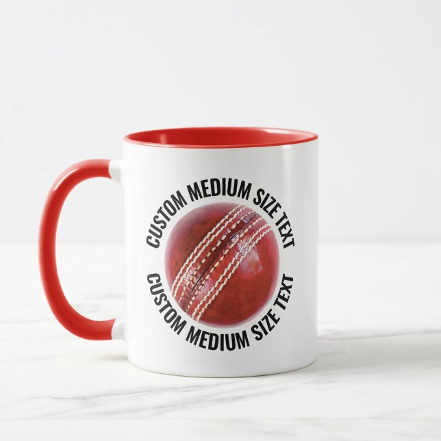 Mittlerer Text ROT Combo 11oz Kundenspezifisches C Tasse (Links)