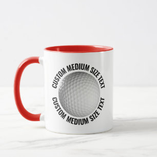 Mittlerer Text ROT Combo 11oz Maßgeschneiderter Go Tasse