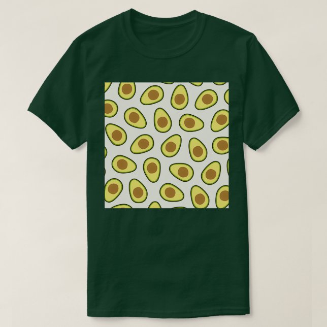 Mittleres Avocado-Muster T-Shirt (Design vorne)