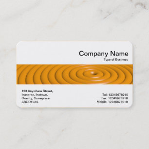 Mittleres Band - Konzentrische Ringe - Orange Visitenkarte