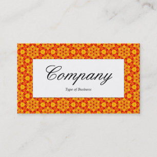Mittleres Etikett - Orange Terrazzo Muster 04 Visitenkarte