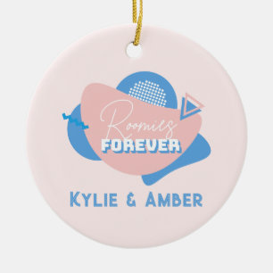 Mittleres Geschenk "Roomies Forever" Retro Custom  Keramik Ornament
