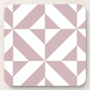 Mittleres Mauve Geometric Deko Cube Muster Getränkeuntersetzer