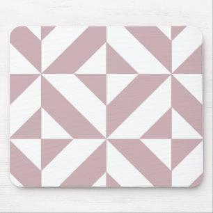 Mittleres Mauve Geometric Deko Cube Muster Mousepad