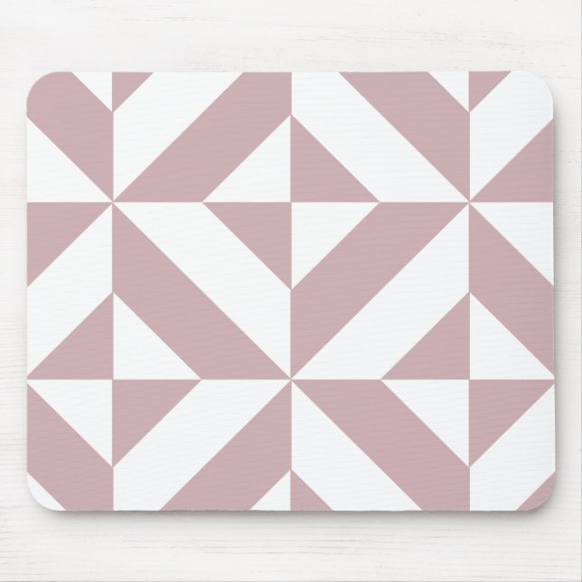 Mittleres Mauve Geometric Deko Cube Muster Mousepad (Vorne)