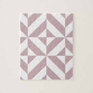 Mittleres Mauve Geometric Deko Cube Muster Puzzle