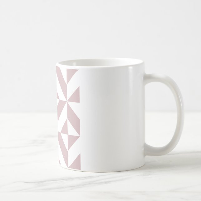 Mittleres Mauve Geometric Deko Cube Muster Tasse (Rechts)