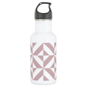 Mittleres Mauve Geometric Deko Cube Muster Trinkflasche