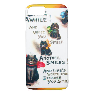Mittlerweile lächeln Schwarze Katze, Louis Wain Case-Mate iPhone Hülle