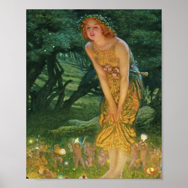 Mittsommer Eve Edward Robert Hughes 1908 Poster (Vorne)