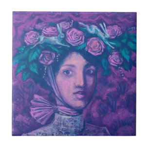 Mittsommer Hut, Sommer Fantasy Surreal Portrait Ar Fliese