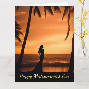 Mittsommer-Midsummer-Eve mit Silhouette Karte