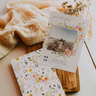 Mittsommer   Romantische Herbstblumen Foto Save The Date
