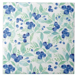 Mittsommer Rustic Blueberry Berry Summer Pattern Fliese