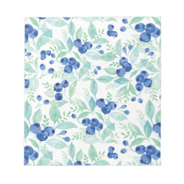 Mittsommer Rustic Blueberry Berry Summer Pattern Notizblock