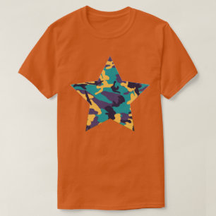 Mittsommer-Tarnmuster-Stern T-Shirt
