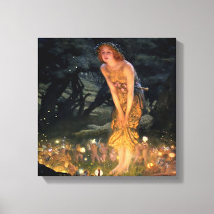„Mittsommerabend“ von Edward Robert Hughes Leinwanddruck