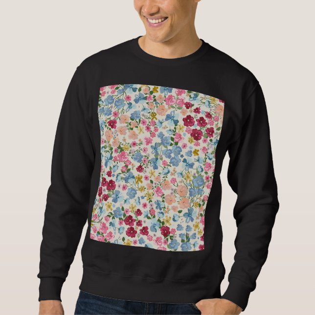 Mittsommerliche Wiese, blühende Pflanze. Sweatshirt (Vorderseite)