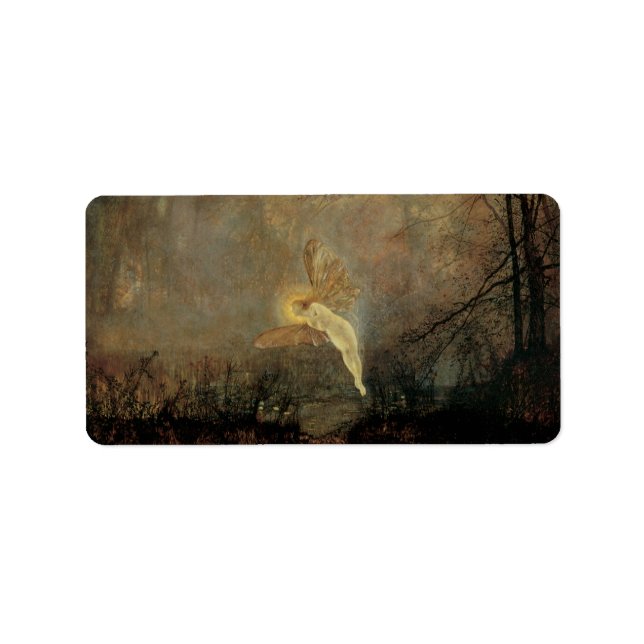 Mittsommernacht von Grimshaw, Vintage Viktorianisc Adressaufkleber (Vorne)