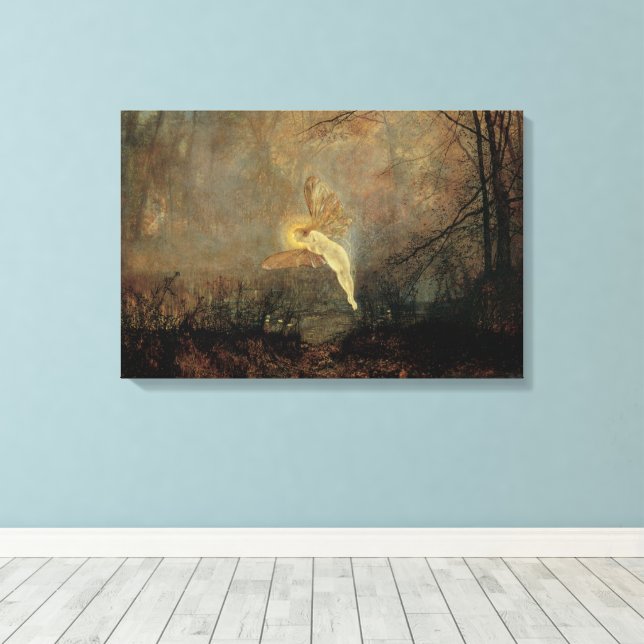 Mittsommernacht von Grimshaw, Vintage Viktorianisc Leinwanddruck (Insitu (Holzboden))