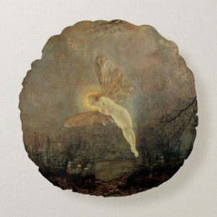 Mittsommernacht von Grimshaw, Vintage Viktorianisc Rundes Kissen