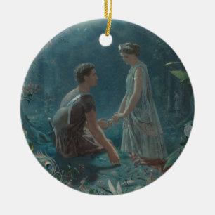 Mittsommernnacht Hermia und Lysander Keramikornament