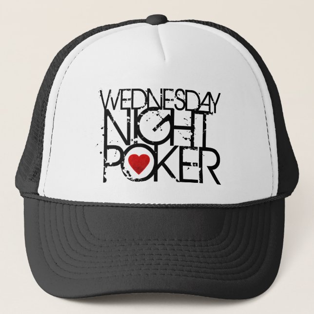 Mittwoch Abend Poker Truckerkappe (Vorderseite)